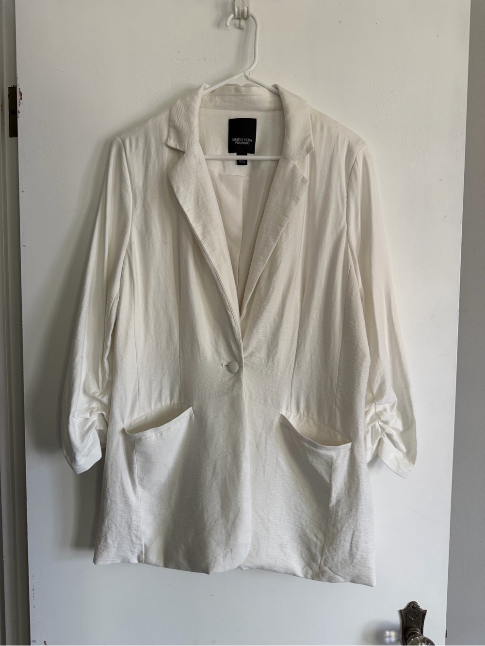 White Simply Vera Vera Wang Blazer, Women’s Size Large